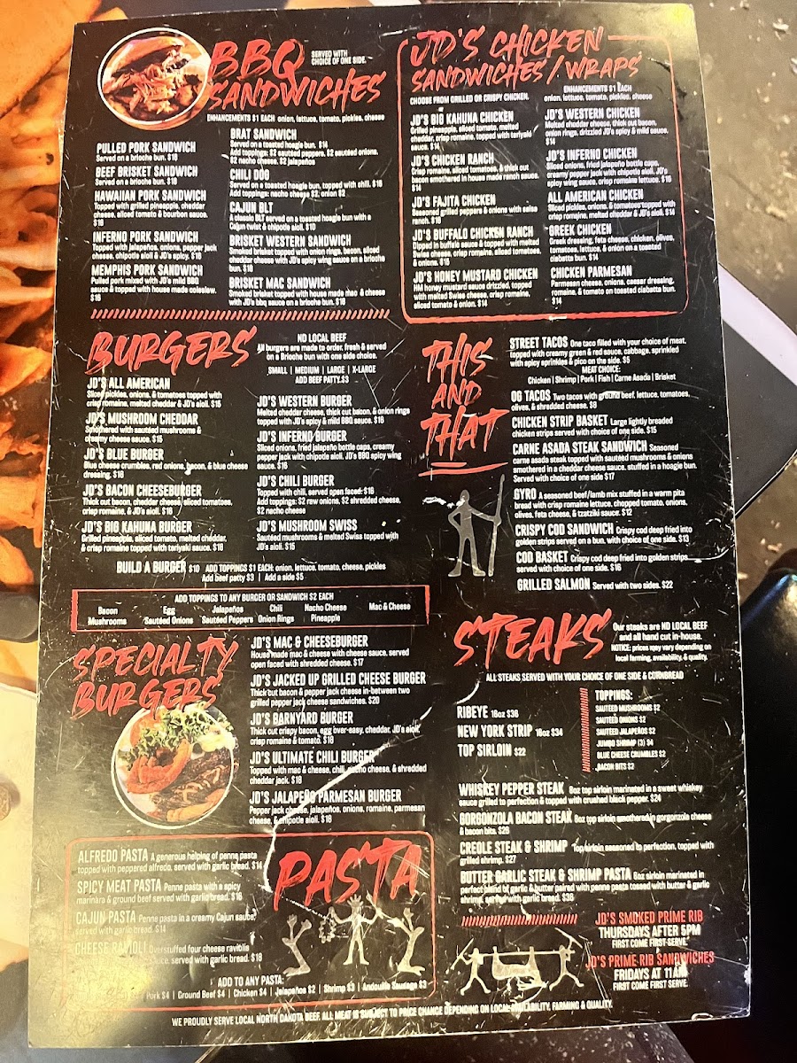 J D's BBQ Photo Menu 3