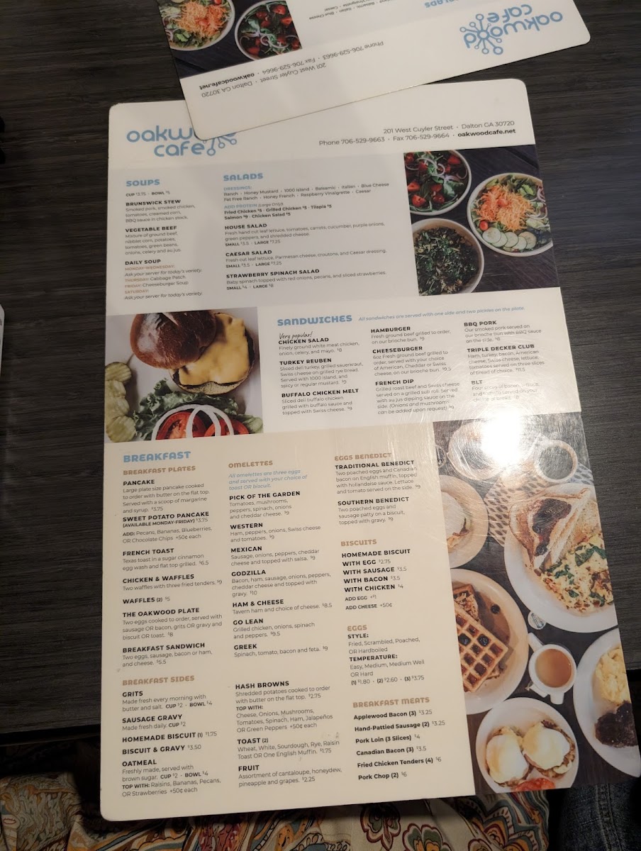 Oakwood Cafe Photo Menu 4