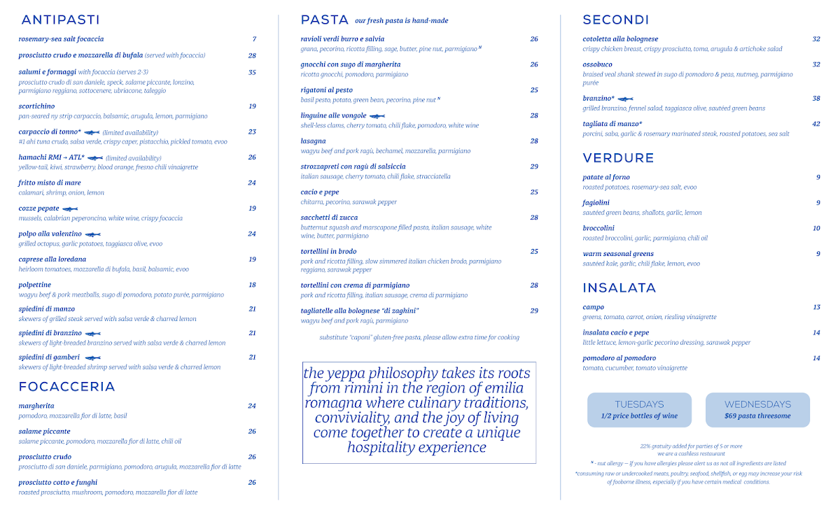 Yeppa & Co. - Buckhead Photo Menu 2