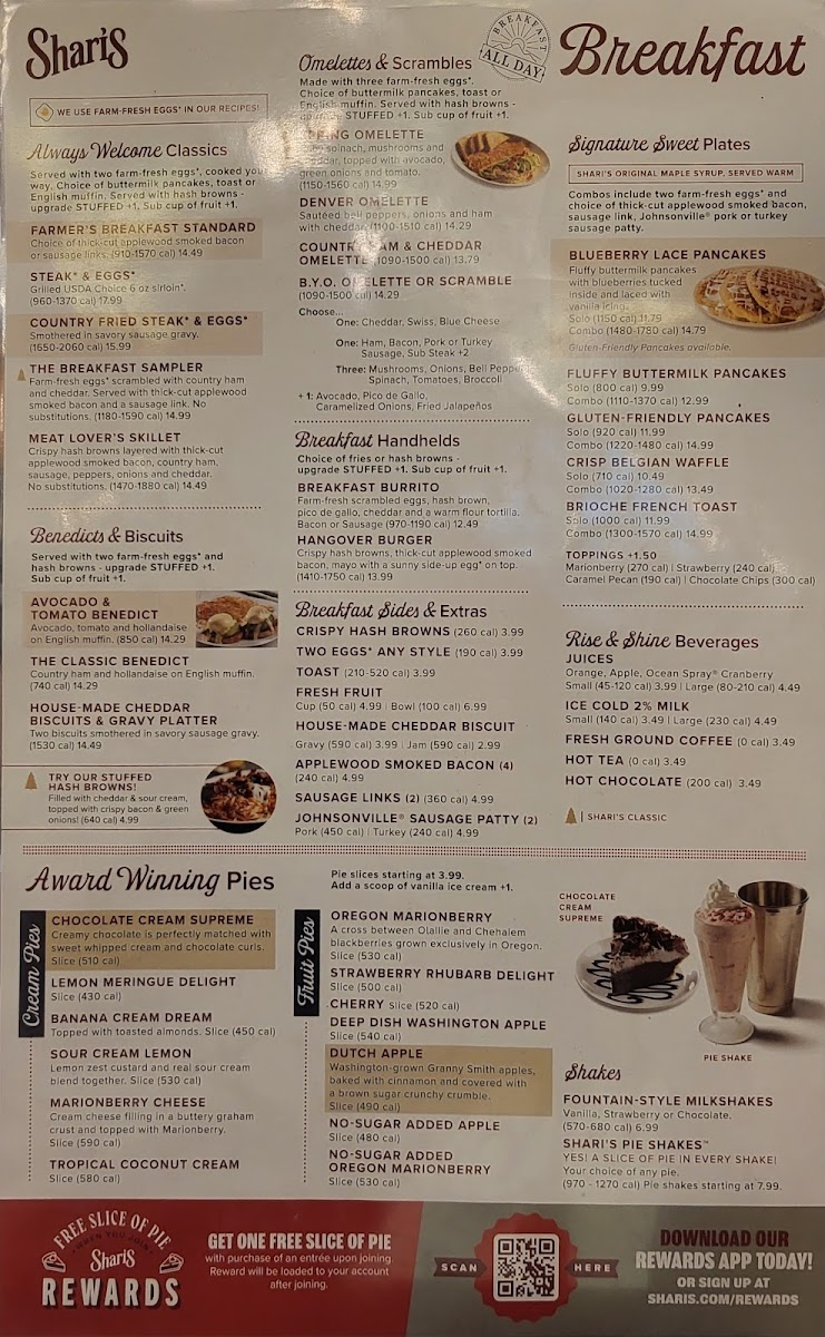 Shari's Cafe and Pies Photo Menu 3