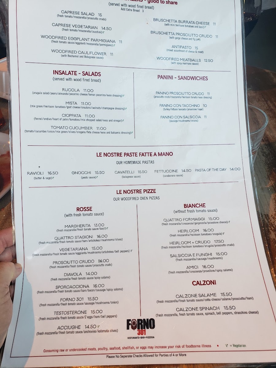 Forno 301 Photo Menu 4