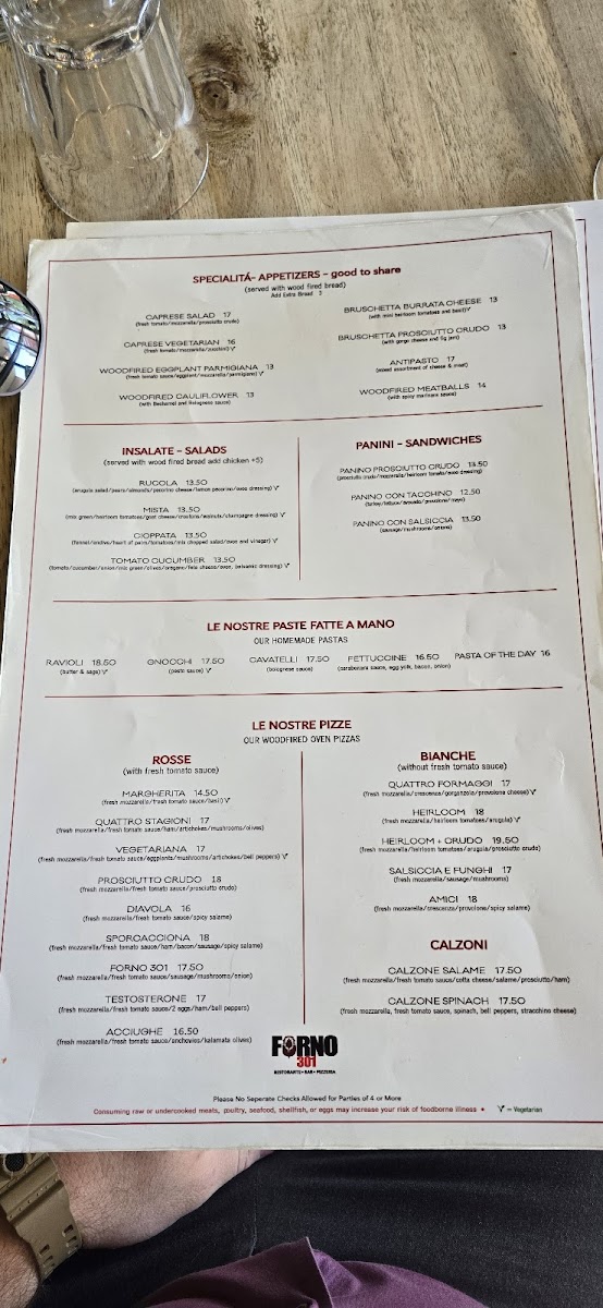 Forno 301 Photo Menu 5