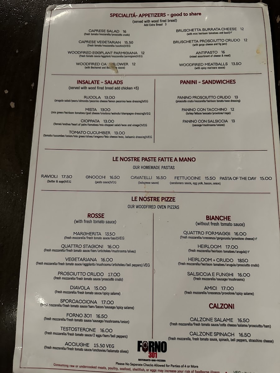 Forno 301 Photo Menu 7