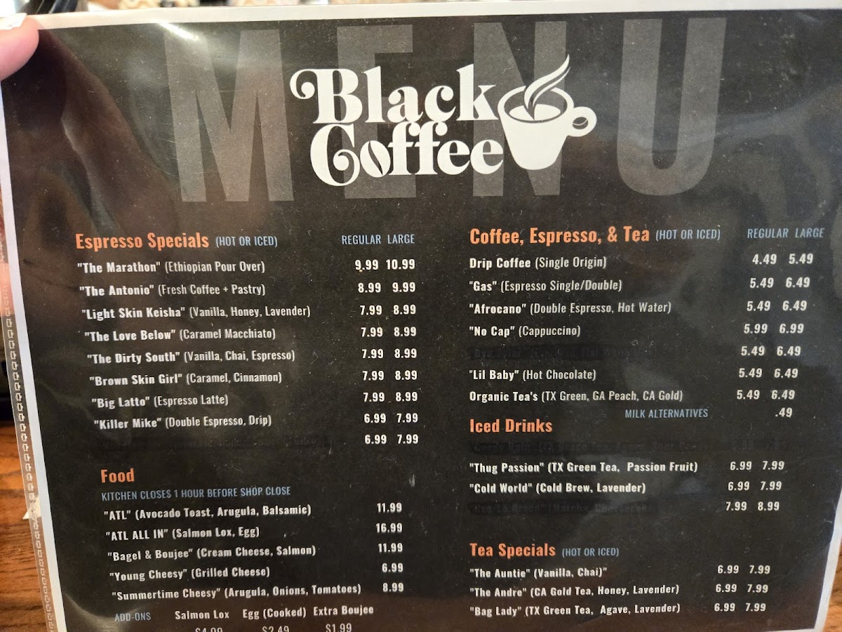 Black Coffee Atlanta Photo Menu 6