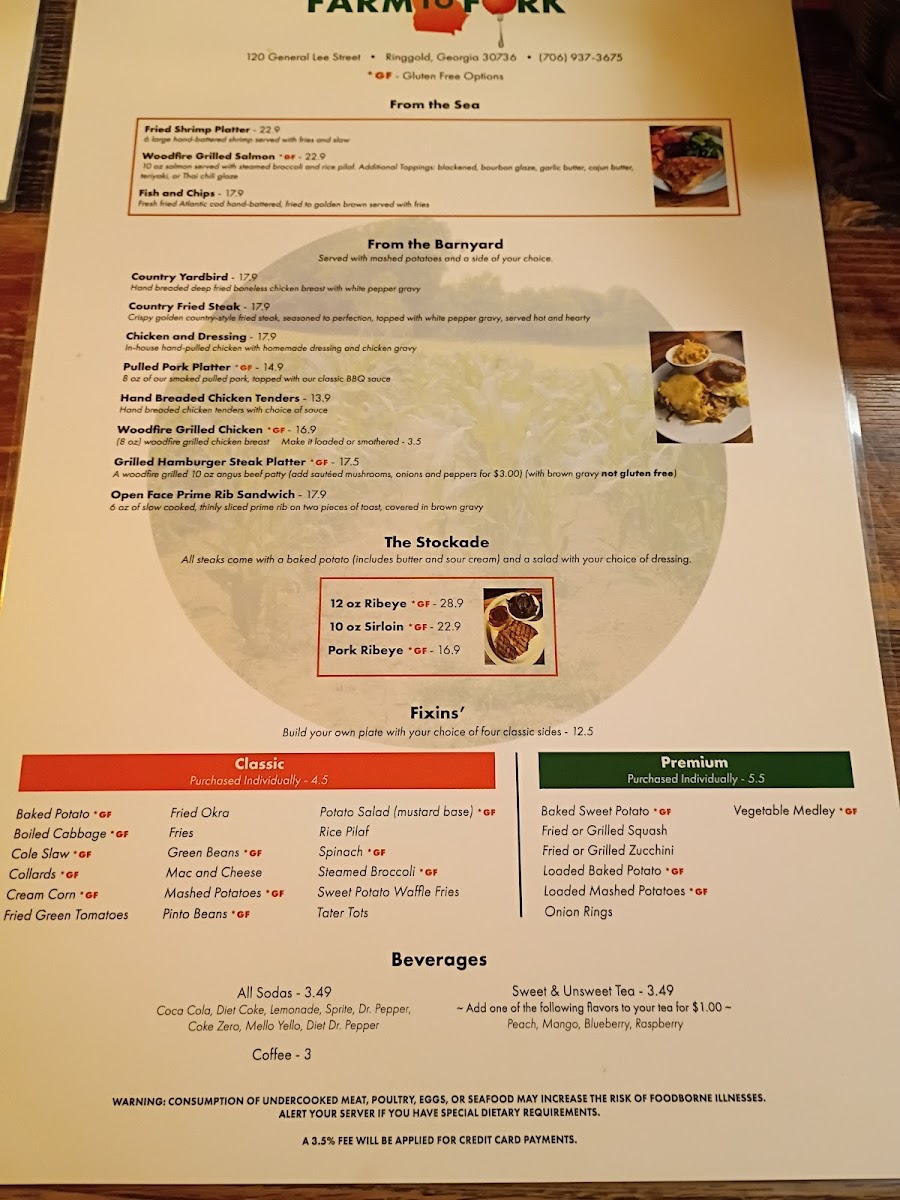 Farm To Fork Photo Menu 1