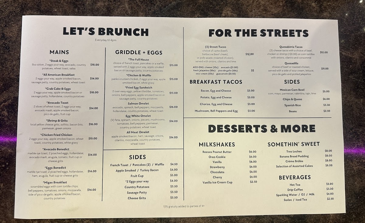 District 7 Grill Photo Menu 1