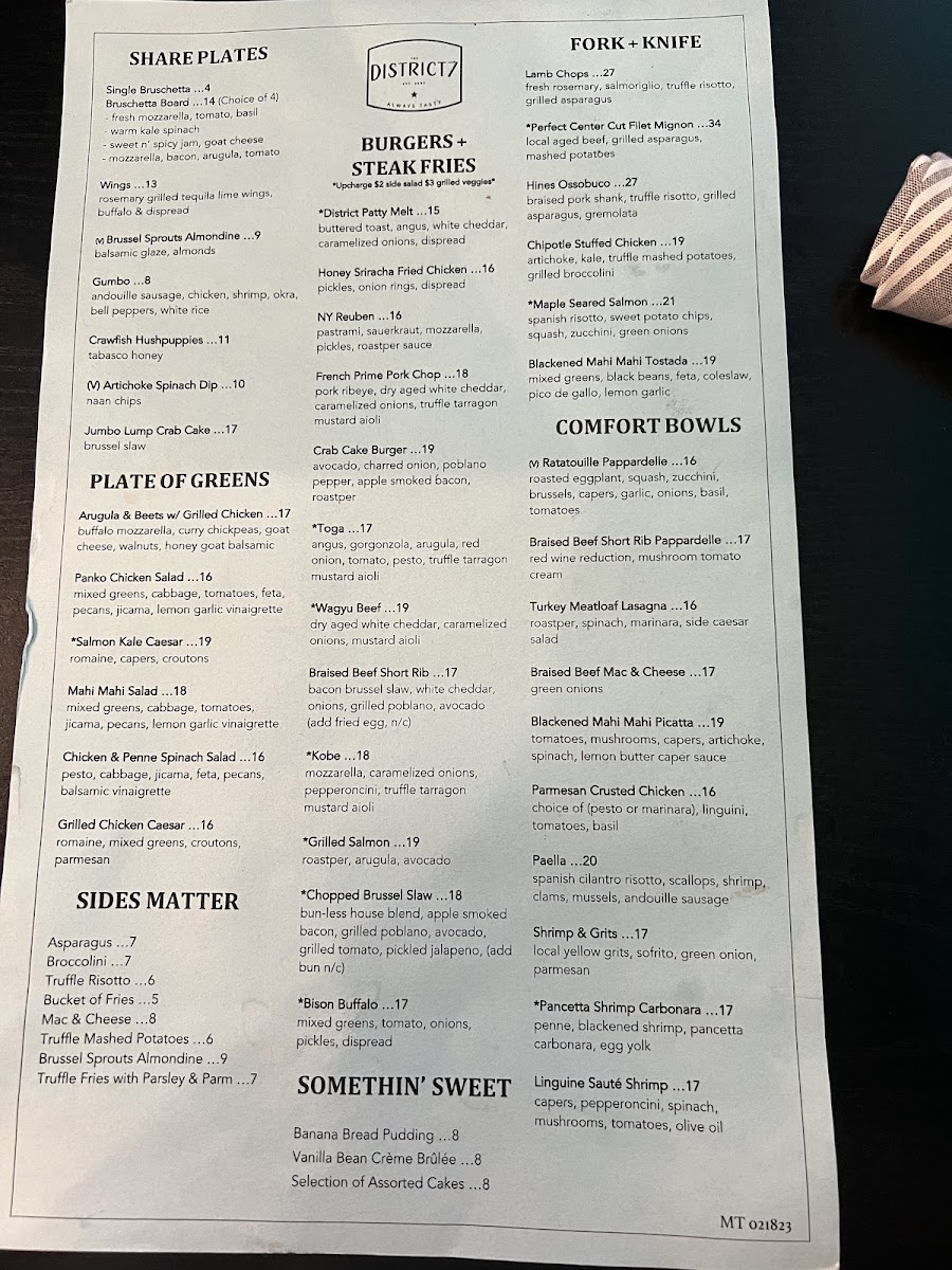 District 7 Grill Photo Menu 5