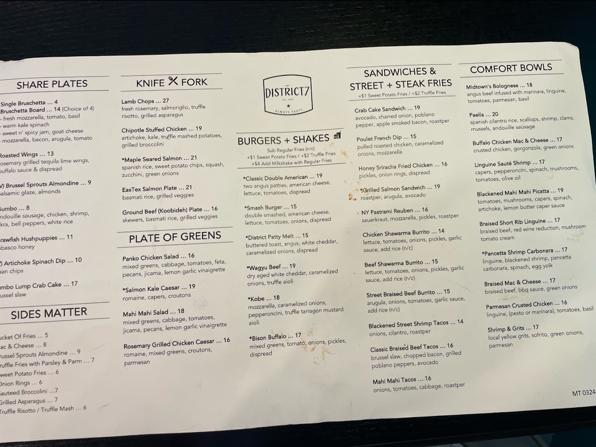 District 7 Grill Photo Menu 9