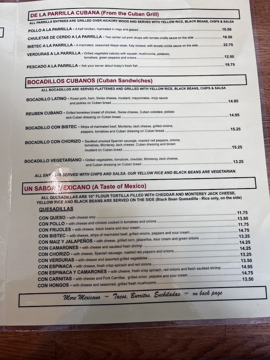 La Fonda Latina Photo Menu 3