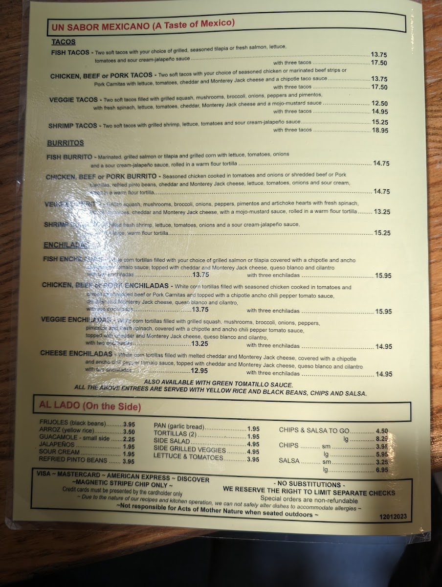 La Fonda Latina Photo Menu 4