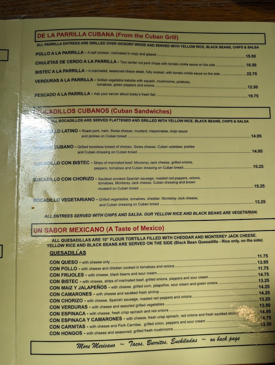 La Fonda Latina Photo Menu 5