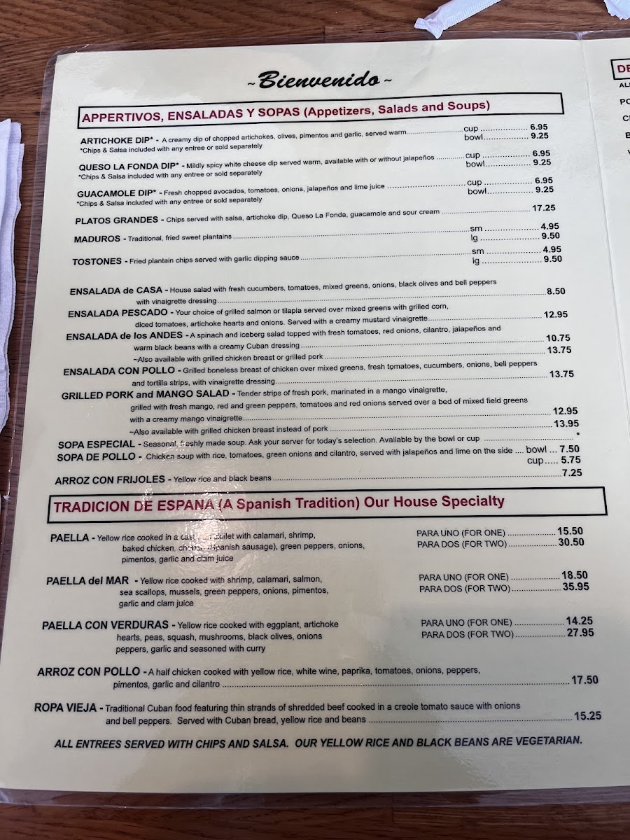 La Fonda Latina Photo Menu 6
