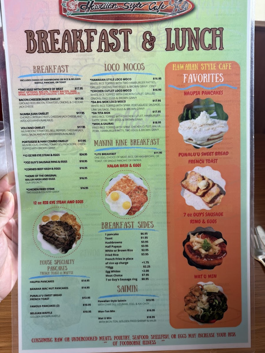 Hawaiian Style Cafe Hilo Photo Menu 4