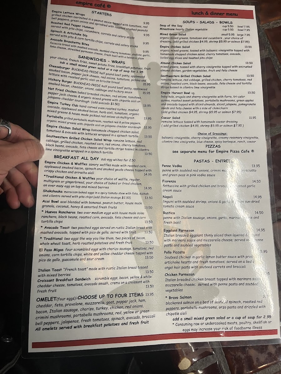 Empire Café Photo Menu 2