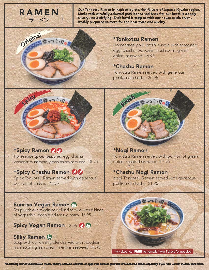 Tsujita LA Artisan Noodles Photo Menu 1