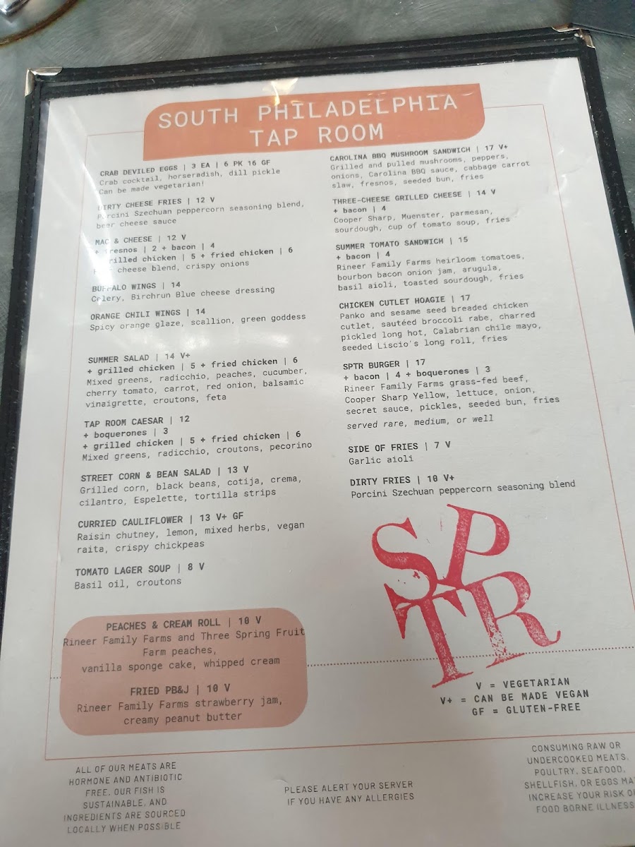 South Philadelphia Tap Room Photo Menu 10