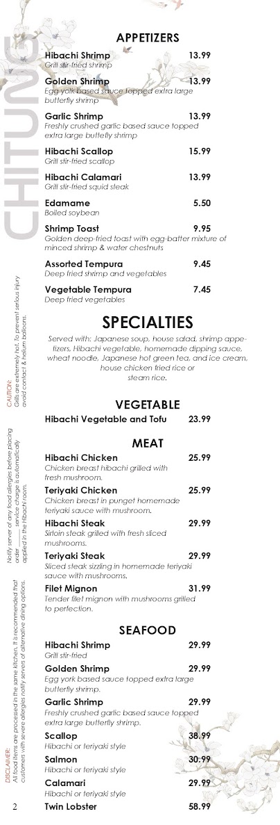 Chi Tung Restaurant Photo Menu 5