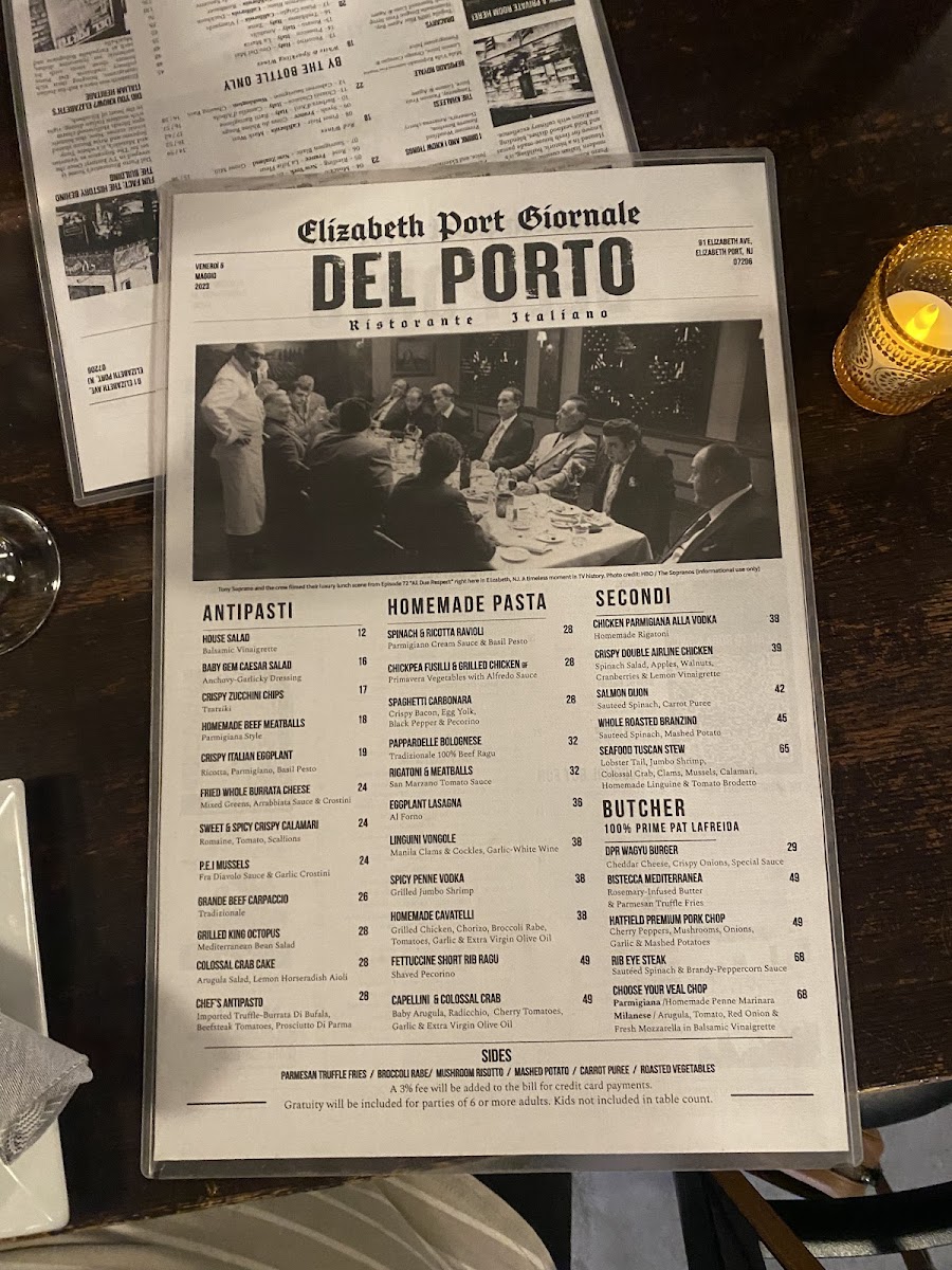DEL PORTO ITALIAN RESTAURANT Photo Menu 9