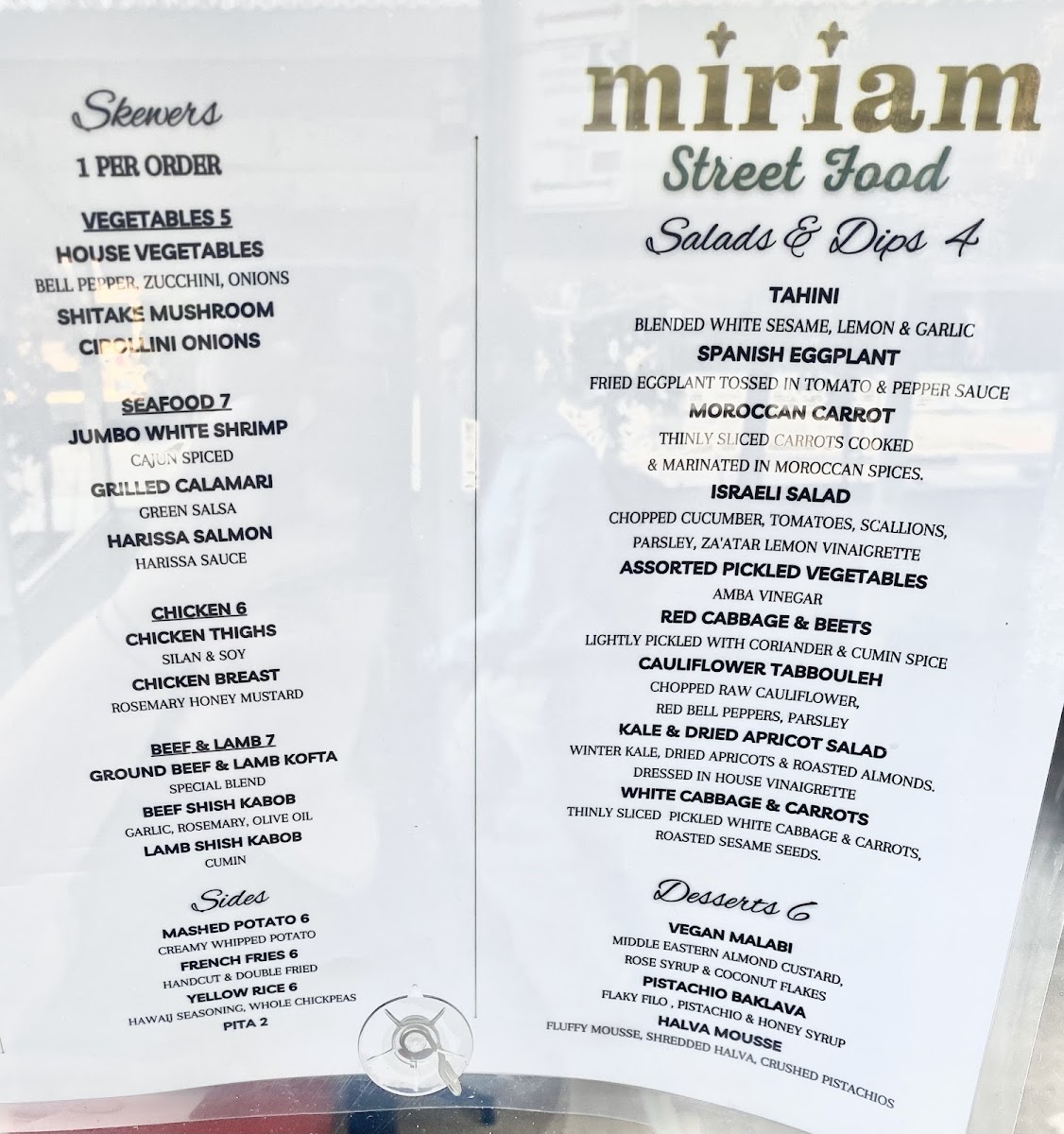Miriam Restaurant Photo Menu 3