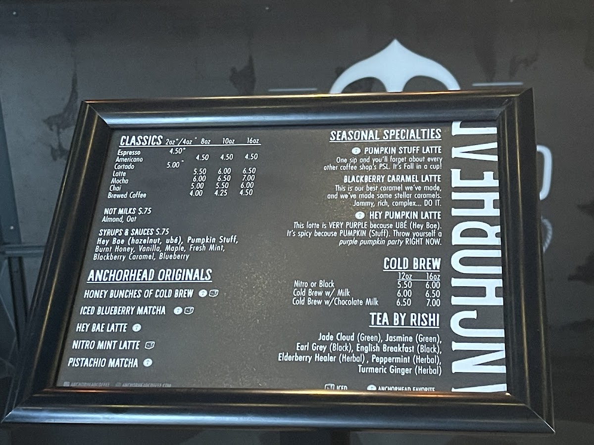 Anchorhead Coffee Photo Menu 3