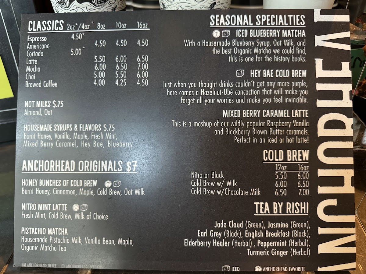 Anchorhead Coffee Photo Menu 6