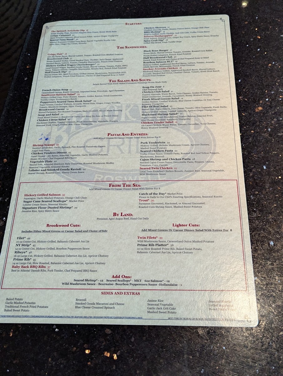 Brookwood Grill Photo Menu 4