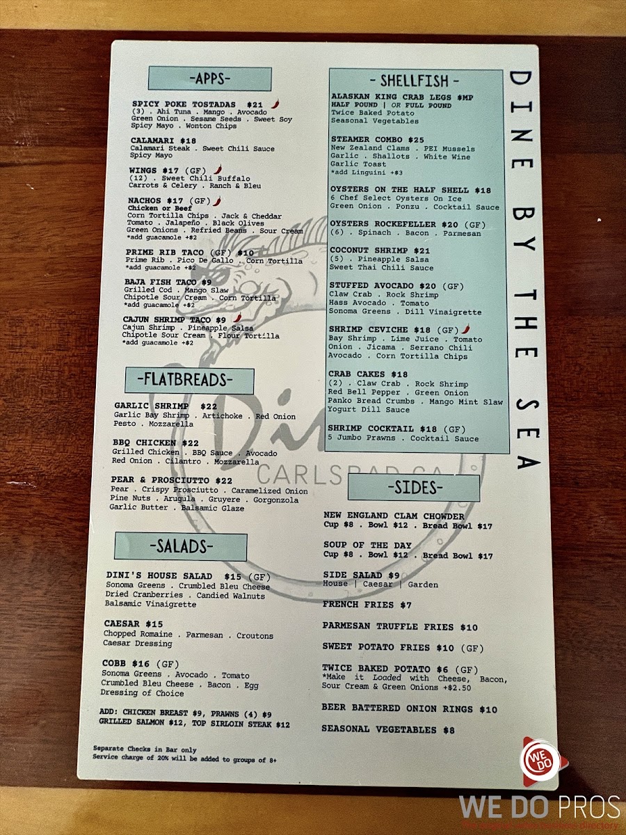 Dini's By The Sea Photo Menu 2