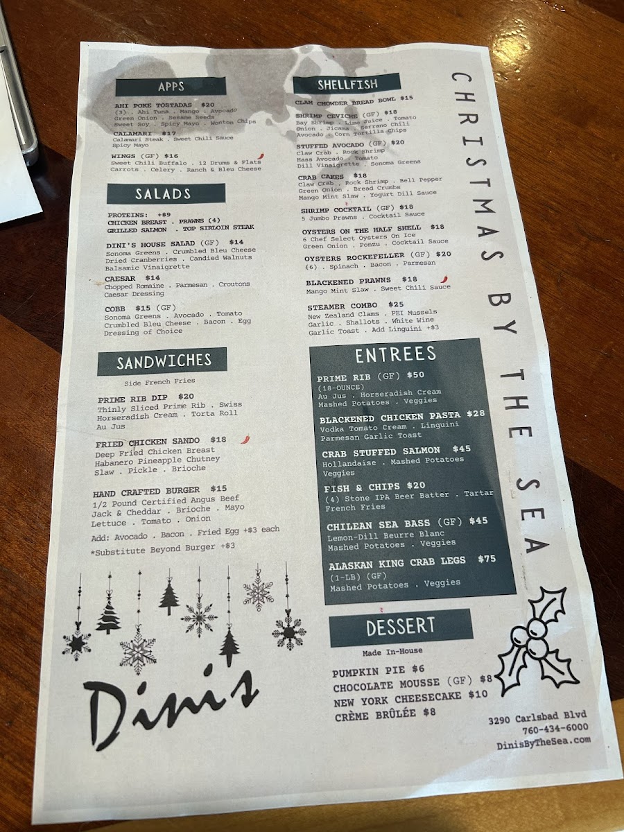 Dini's By The Sea Photo Menu 7