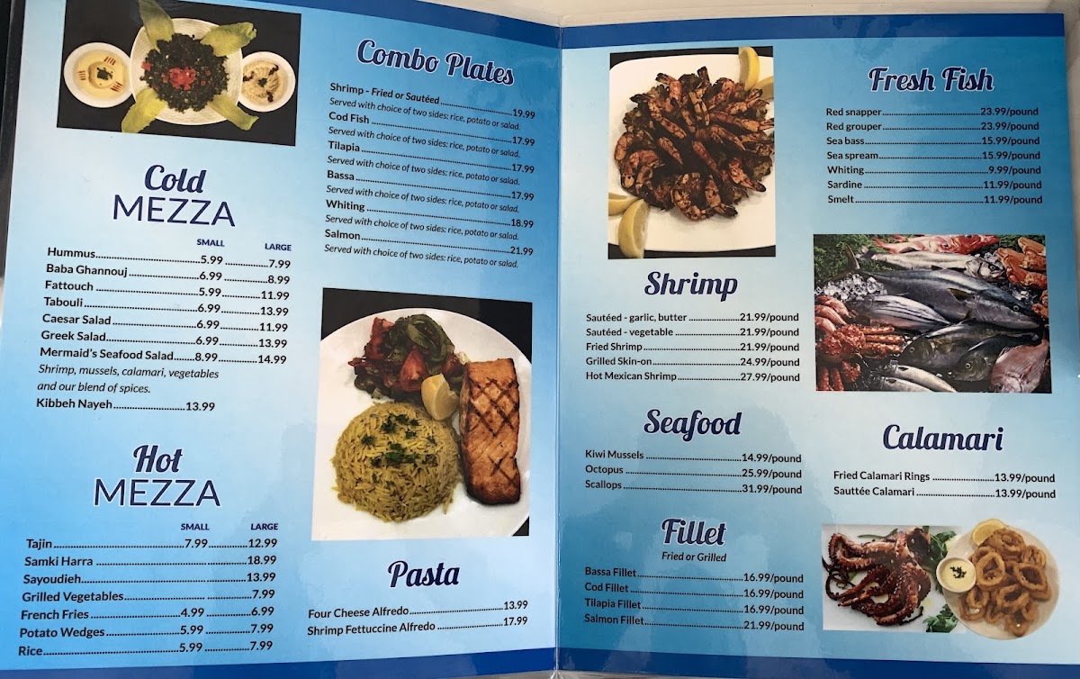 Mermaid's Seafood Restaurant Photo Menu 2