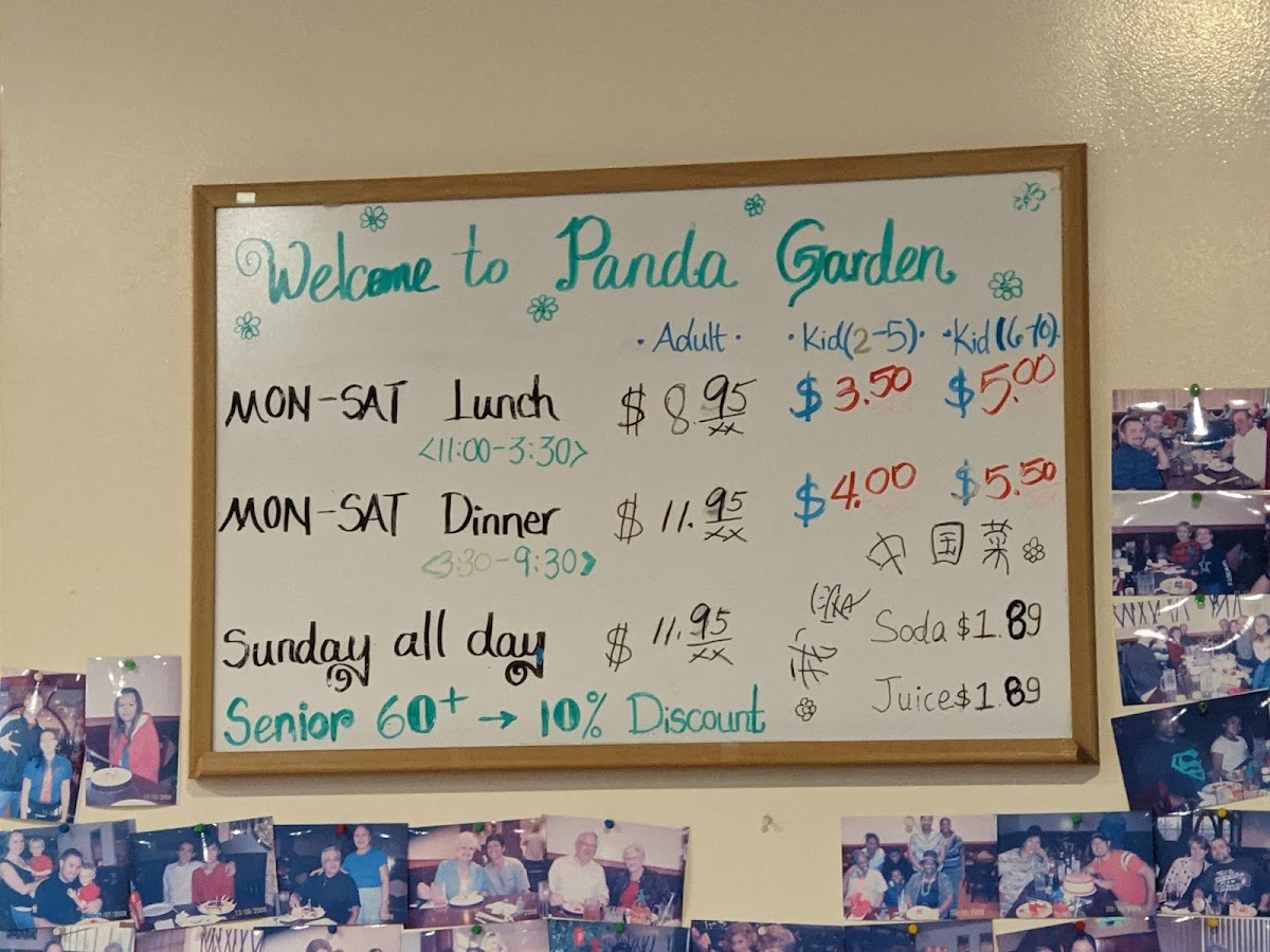 Panda Garden Restaurant Photo Menu 3