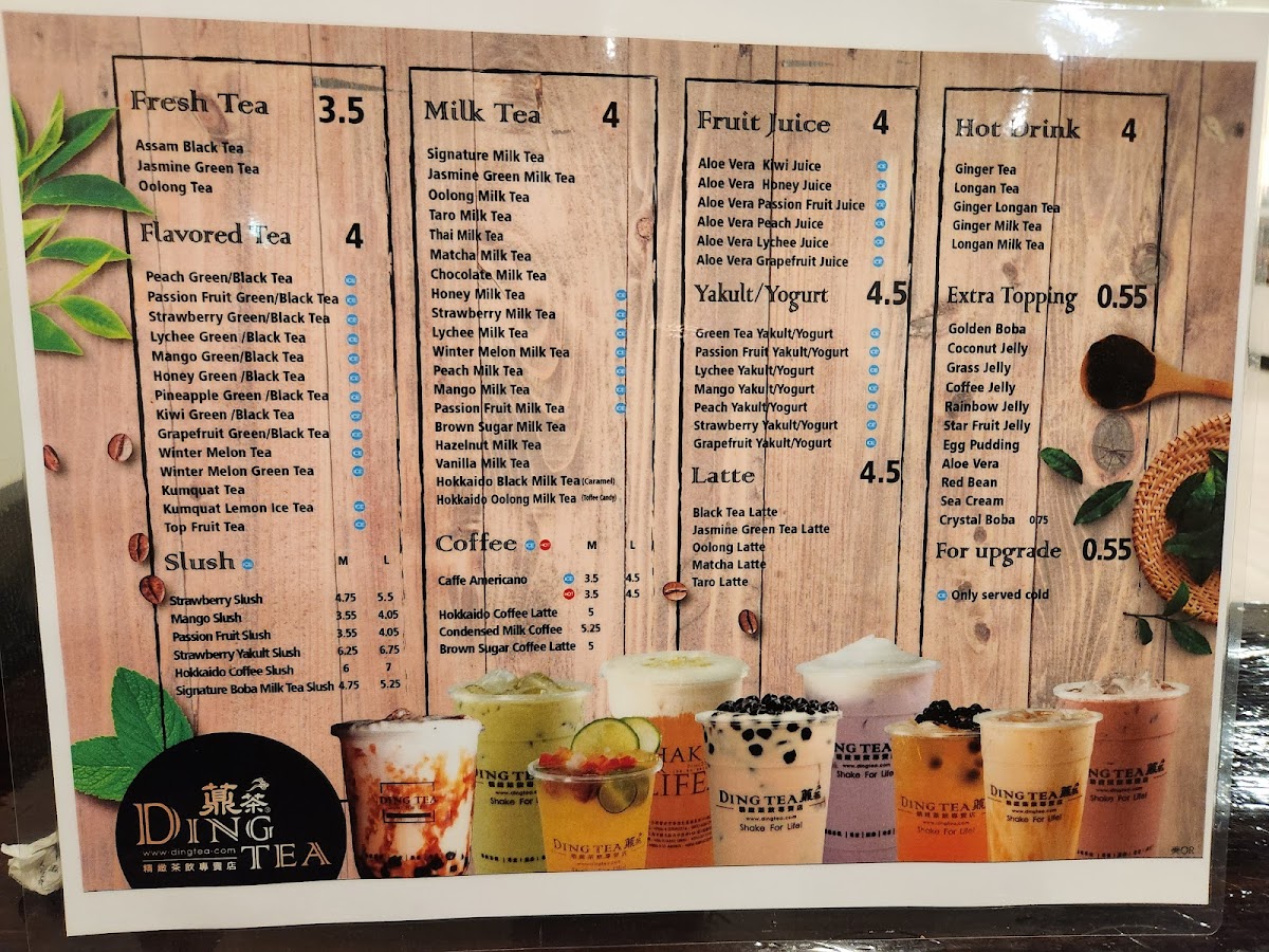 Ding Tea Taylorsville Photo Menu 3