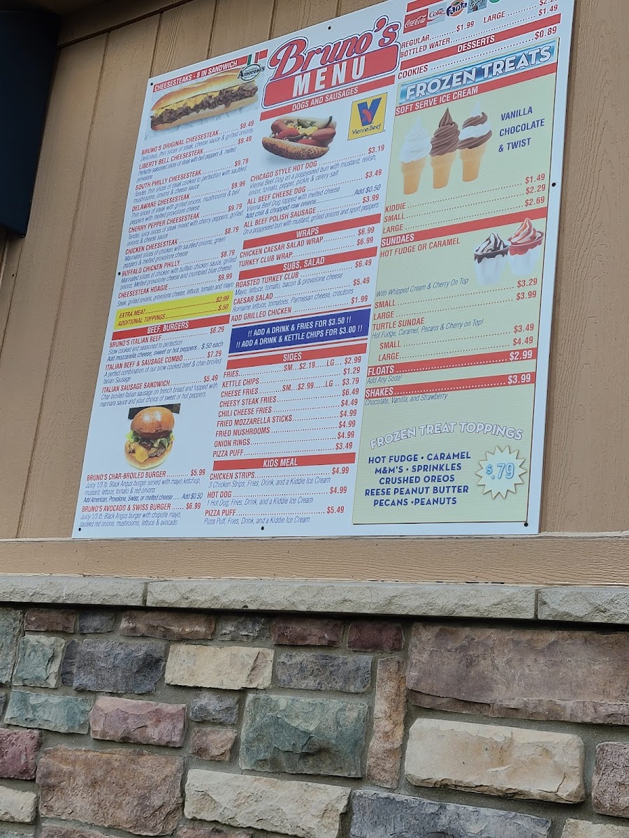 Bruno's Cheesesteaks Photo Menu 10