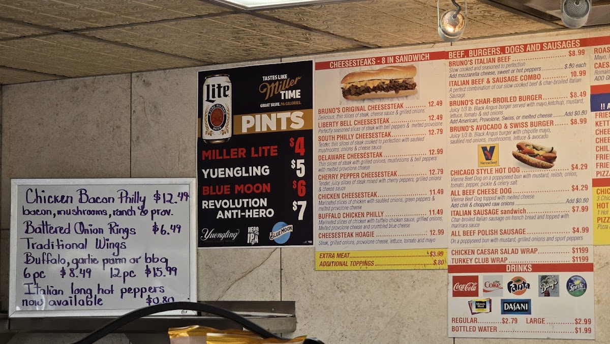 Bruno's Cheesesteaks Photo Menu 4