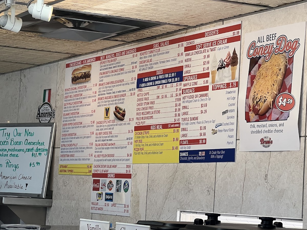 Bruno's Cheesesteaks Photo Menu 6