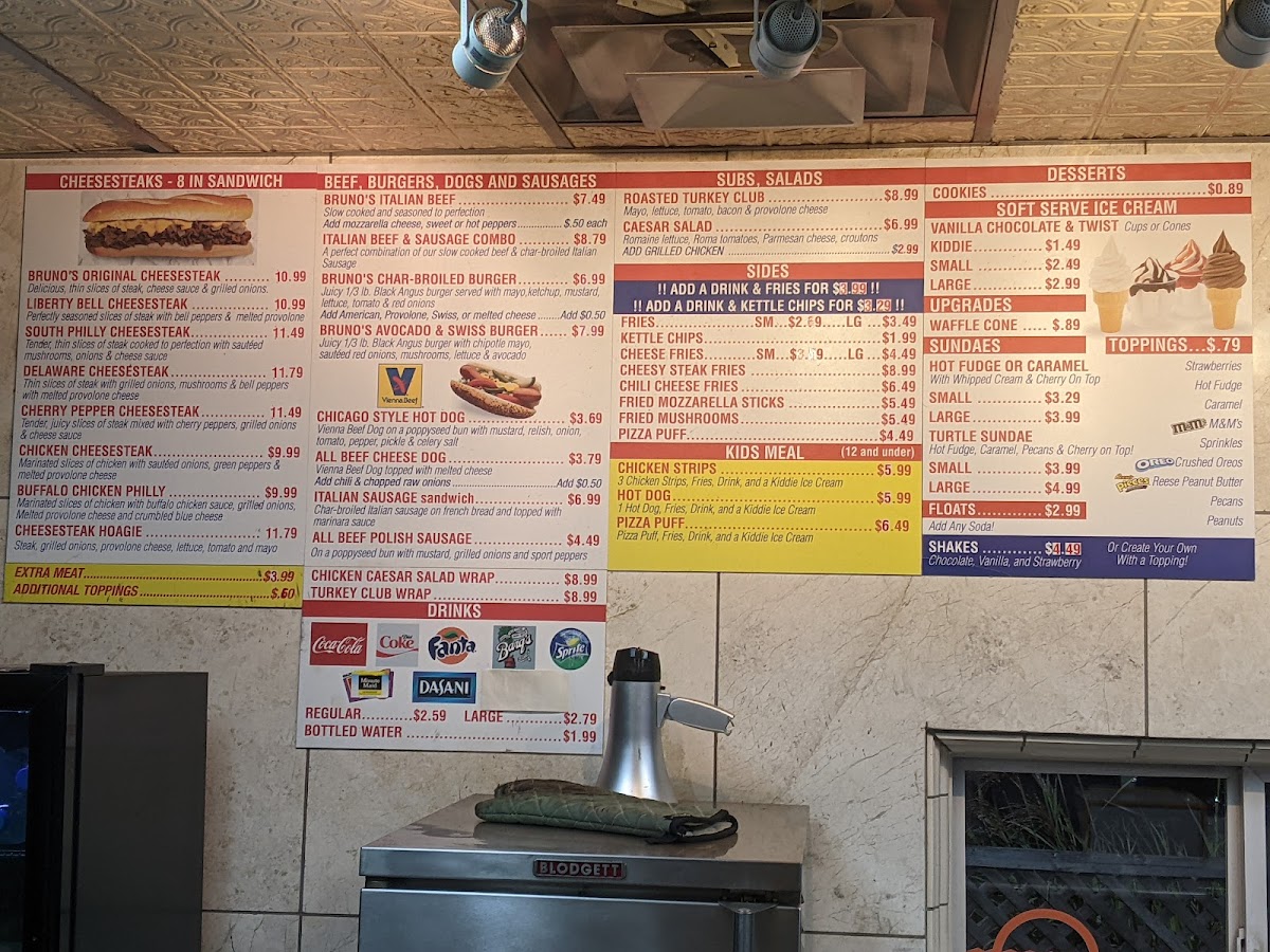 Bruno's Cheesesteaks Photo Menu 7