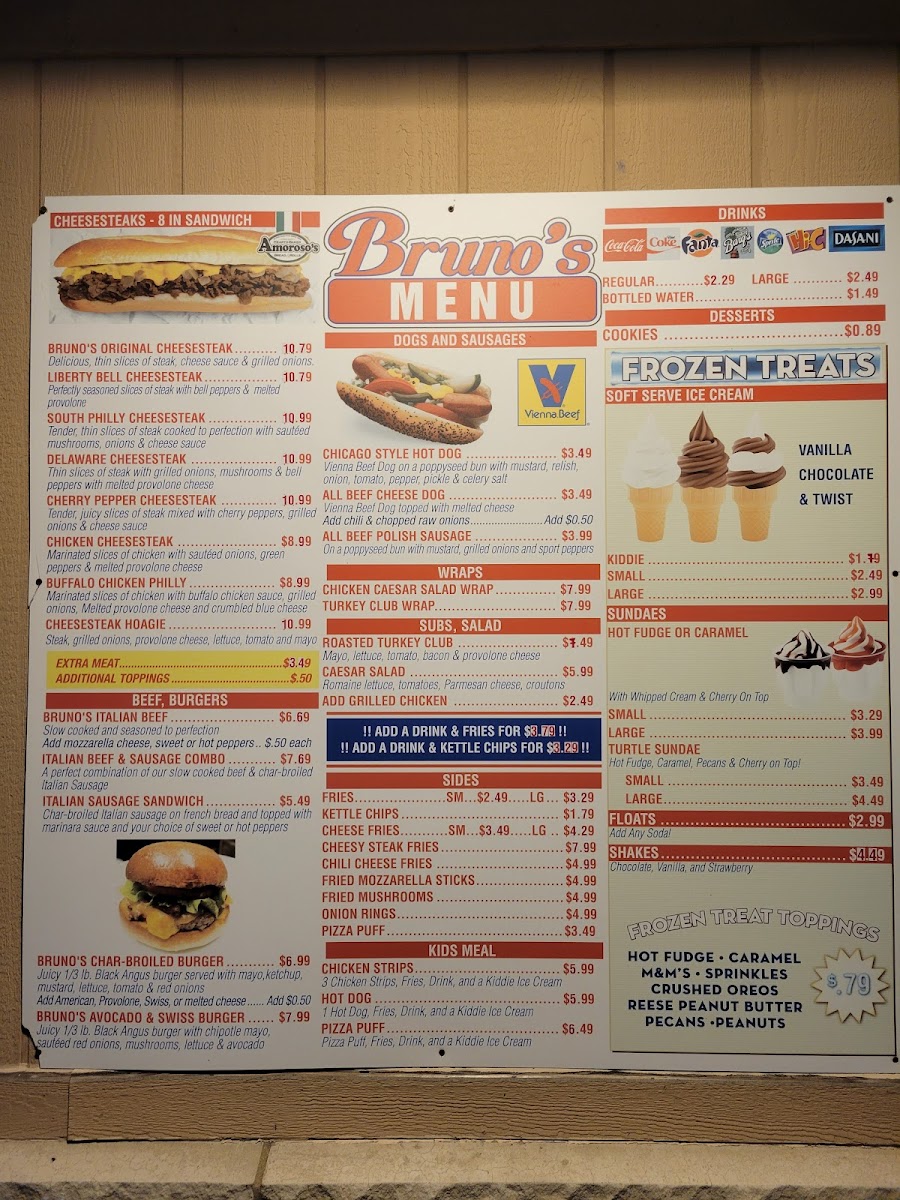 Bruno's Cheesesteaks Photo Menu 8