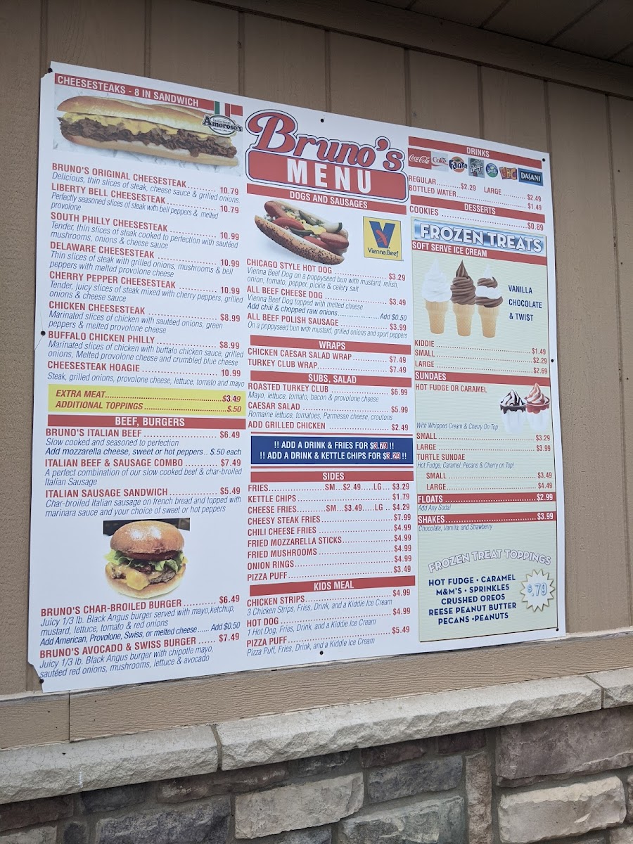 Bruno's Cheesesteaks Photo Menu 9