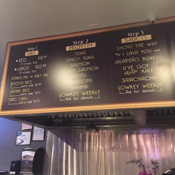 The lowkey poke joint Photo Menu 10