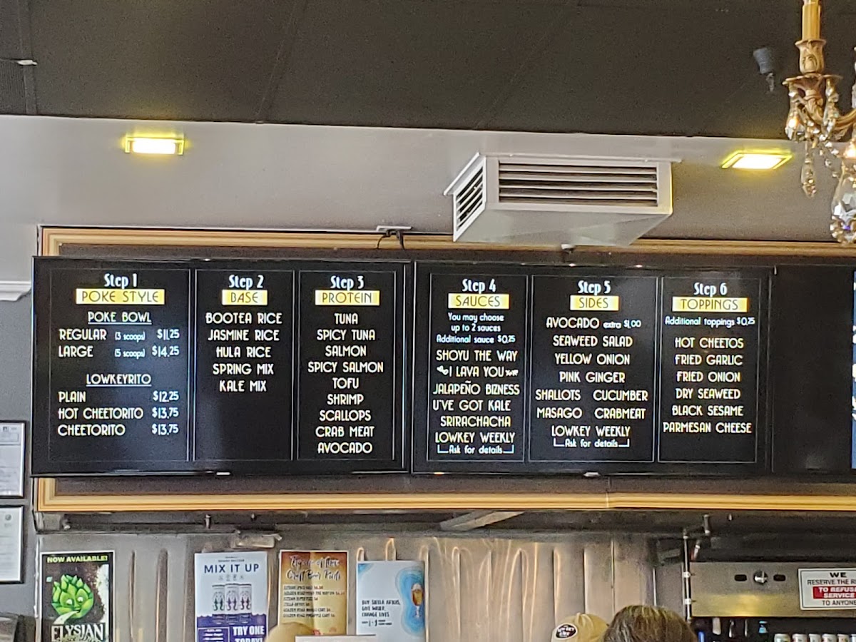 The lowkey poke joint Photo Menu 3
