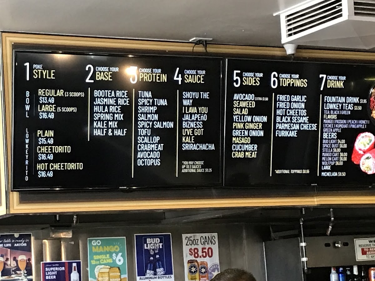 The lowkey poke joint Photo Menu 6