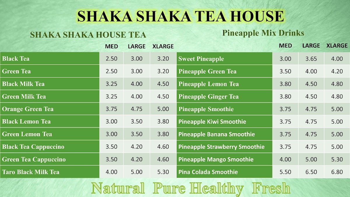 SHAKA SHAKA TEA HOUSE Photo Menu 8