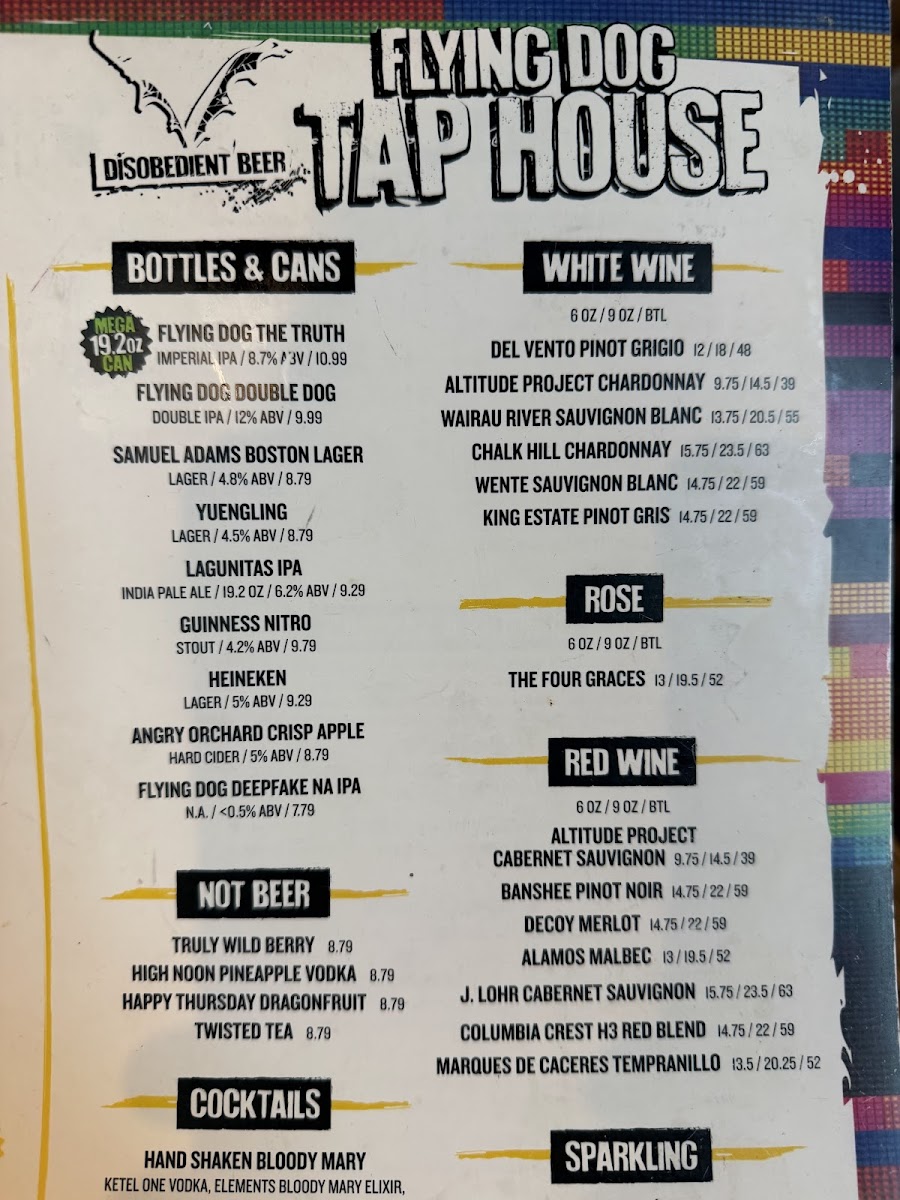 Flying Dog Tap House Photo Menu 1