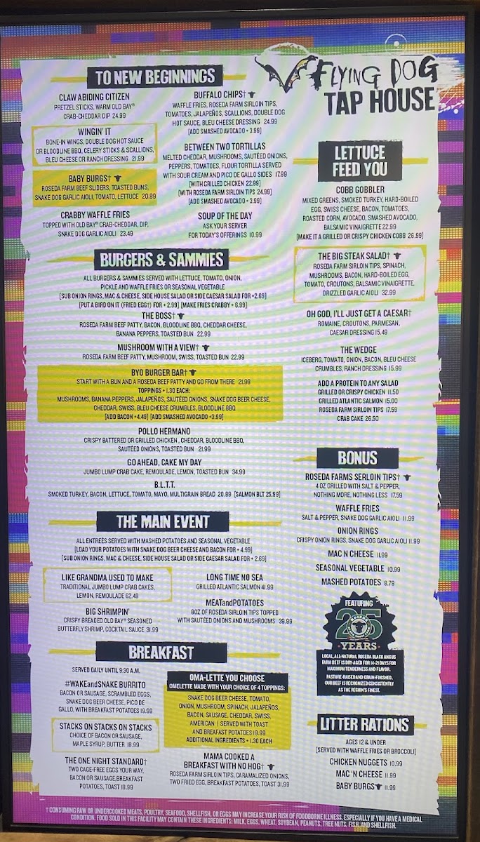 Flying Dog Tap House Photo Menu 2