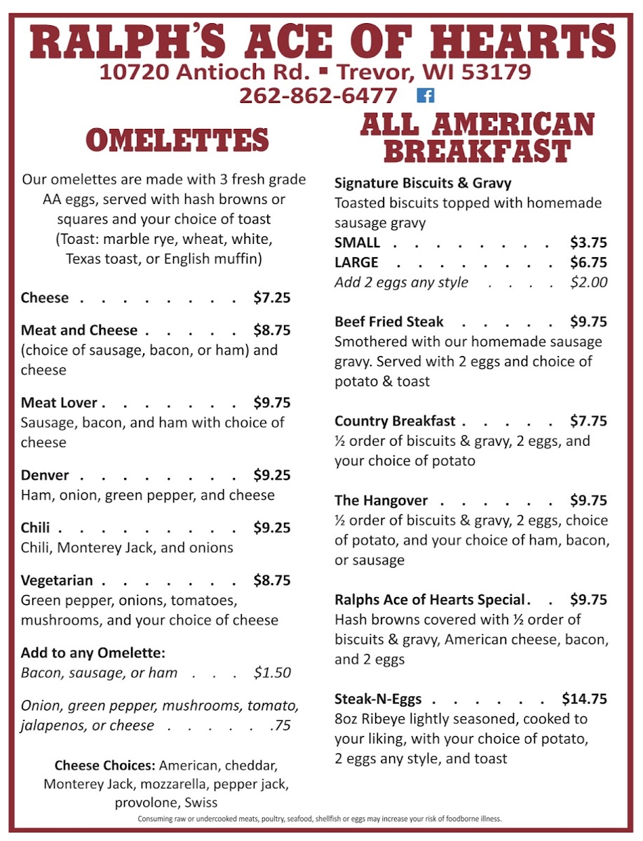 Ralph's Ace of Hearts Photo Menu 9