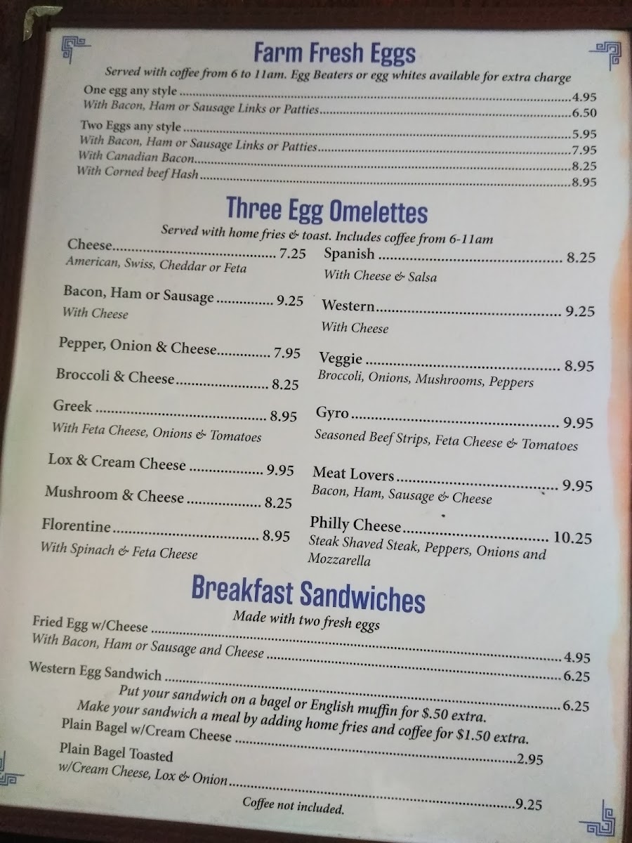 The Union Diner Photo Menu 1