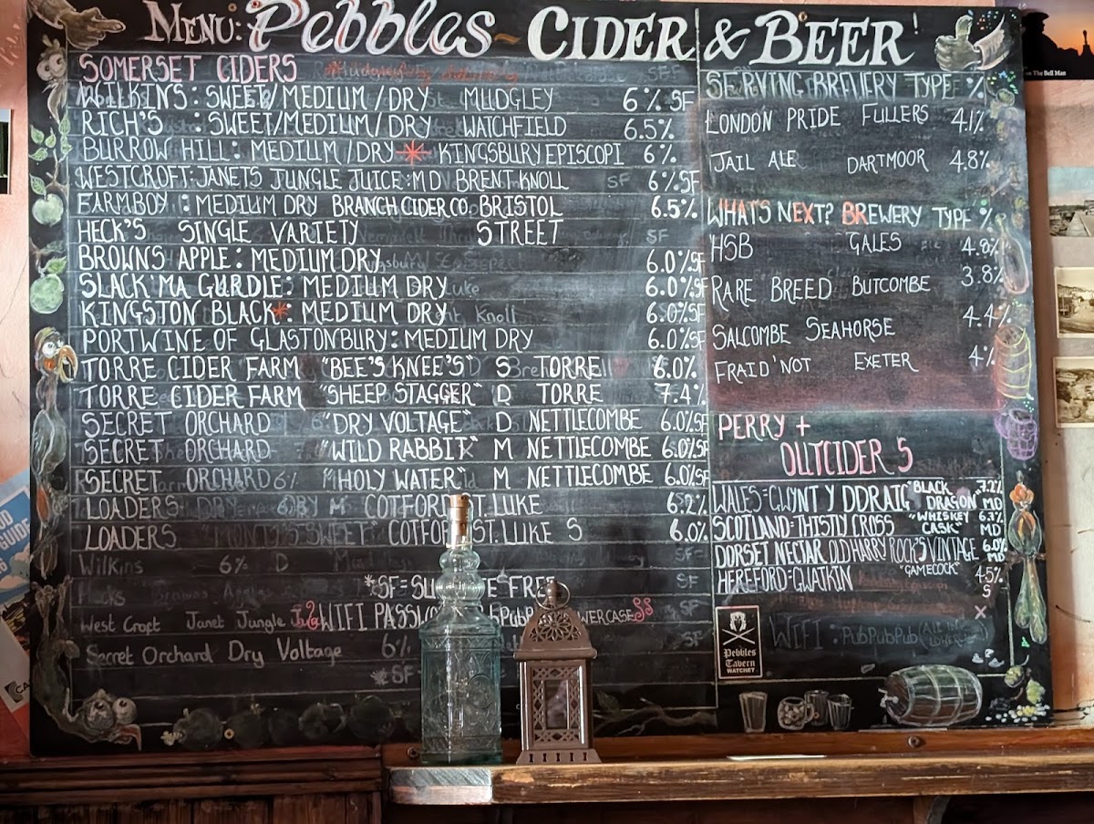 Pebbles Tavern Photo Menu 1