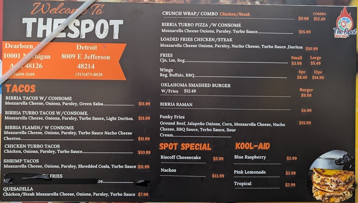The Spot Photo Menu 1
