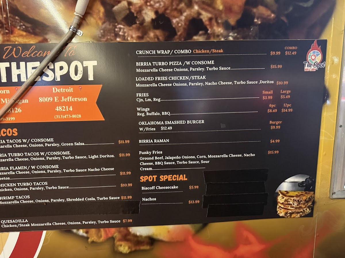 The Spot Photo Menu 2