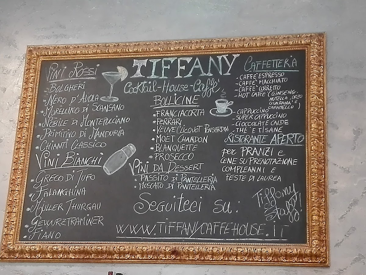 Caffè Tiffany Photo Menu 1