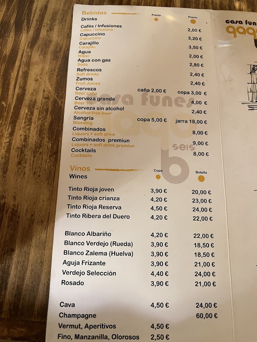 Bar Casa Funes Photo Menu 8